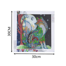 Charger l&#39;image dans la galerie, Loup - Peinture au diamant de forme spéciale partielle 30*40cm
