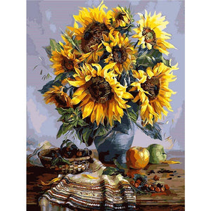 SunflowerHome - diamant rond complet - 50x40cm