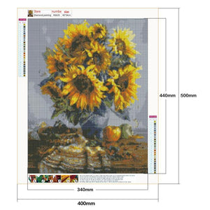 SunflowerHome - diamant rond complet - 50x40cm