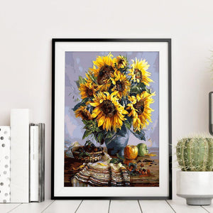 SunflowerHome - diamant rond complet - 50x40cm