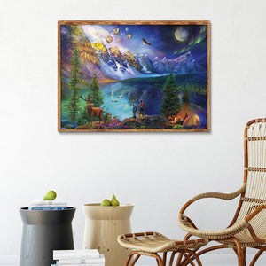 Paysage - diamant rond complet - 40x30cm