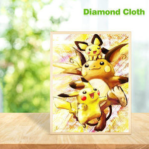 Pikachu Pokemon - Full Drill BRICOLAGE Diamond Painting