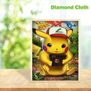 40'50cm Pikachu Pokemon - Full Drill BRICOLAGE Diamond Painting
