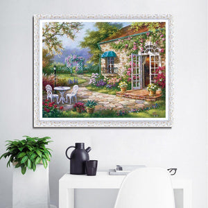 Maison - diamant rond complet - 30x40cm