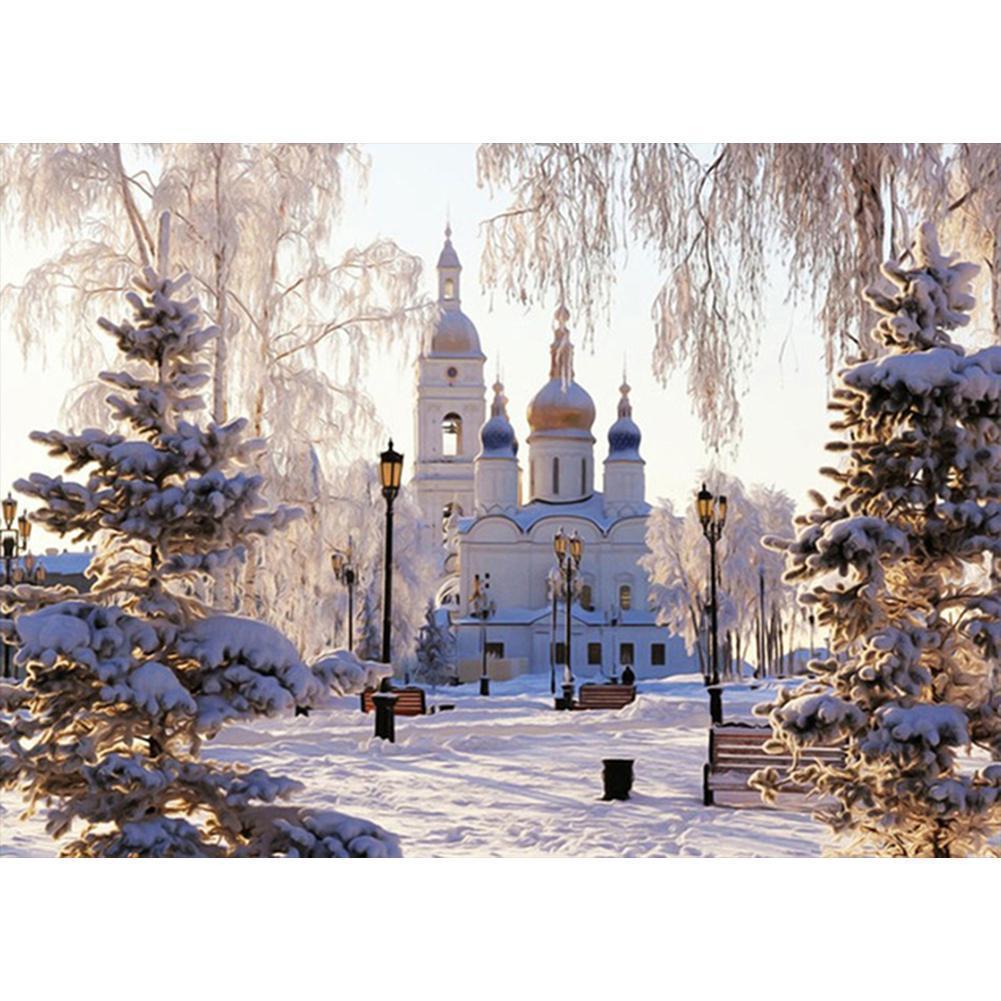 Maison - diamant rond complet - 30x40cm