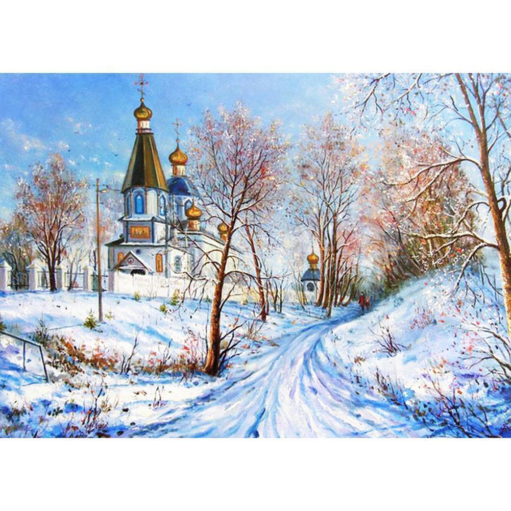 Maison - diamant rond complet - 30x40cm