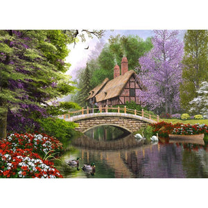 Maison - diamant rond complet - 30x40cm