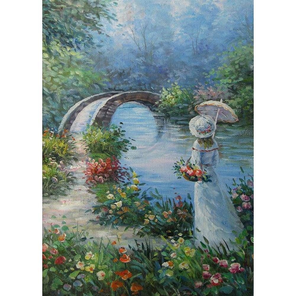 Paysage - diamant rond complet - 30x40cm