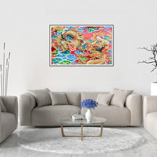 Charger l&#39;image dans la galerie, Dragon chinois - diamant rond complet - 40x60cm

