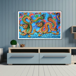 Dragons - peinture complète en diamant - 40x60cm