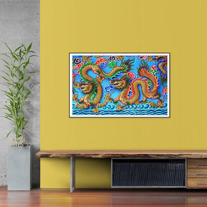 Dragons - peinture complète en diamant - 40x60cm