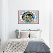 Charger l&#39;image dans la galerie, Dragon chinois - diamant rond complet - 40x60cm
