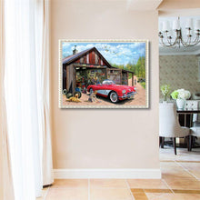 Charger l&#39;image dans la galerie, Paysage de voiture - diamant rond complet - 40x30cm
