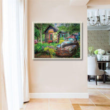 Charger l&#39;image dans la galerie, Paysage de voiture - diamant rond complet - 40x30cm
