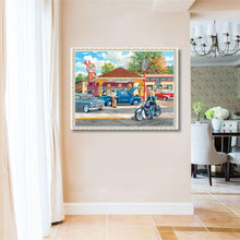 Charger l&#39;image dans la galerie, Paysage de voiture - diamant rond complet - 40x30cm
