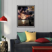Charger l&#39;image dans la galerie, Paysage de lune - diamant rond plein - 40x30cm
