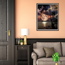 Charger l&#39;image dans la galerie, Paysage de lune - diamant rond plein - 40x30cm
