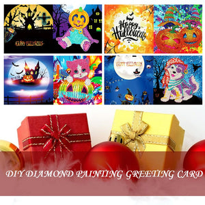 4pcs/Set-Halloween-Diamond Cartes de voeux