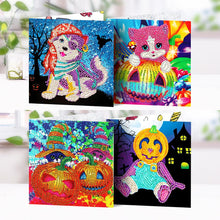 Charger l&#39;image dans la galerie, 4pcs/Set-Halloween-Diamond Cartes de voeux
