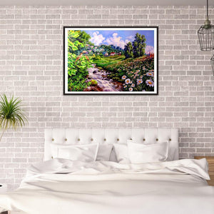 Paysage - diamant rond complet - 30x40cm