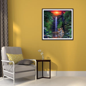 Paysage - diamant rond complet - 30x30cm