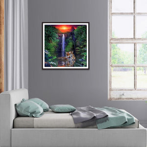 Paysage - diamant rond complet - 30x30cm