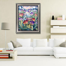 Charger l&#39;image dans la galerie, Fleurs - diamant rond complet - 30x40cm
