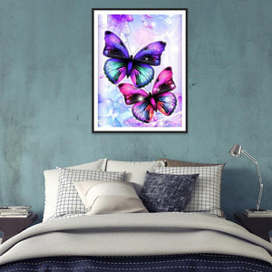 Papillon - diamant rond complet - 30x40cm