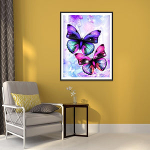 Papillon - diamant rond complet - 30x40cm