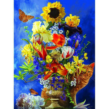 Charger l&#39;image dans la galerie, Fleurs - diamant rond complet - 30x40cm

