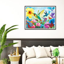 Charger l&#39;image dans la galerie, Oiseau - diamant rond complet - 40x30cm
