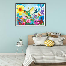 Charger l&#39;image dans la galerie, Oiseau - diamant rond complet - 40x30cm
