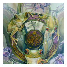 Charger l&#39;image dans la galerie, Grenouille - diamant rond complet - 30x30cm

