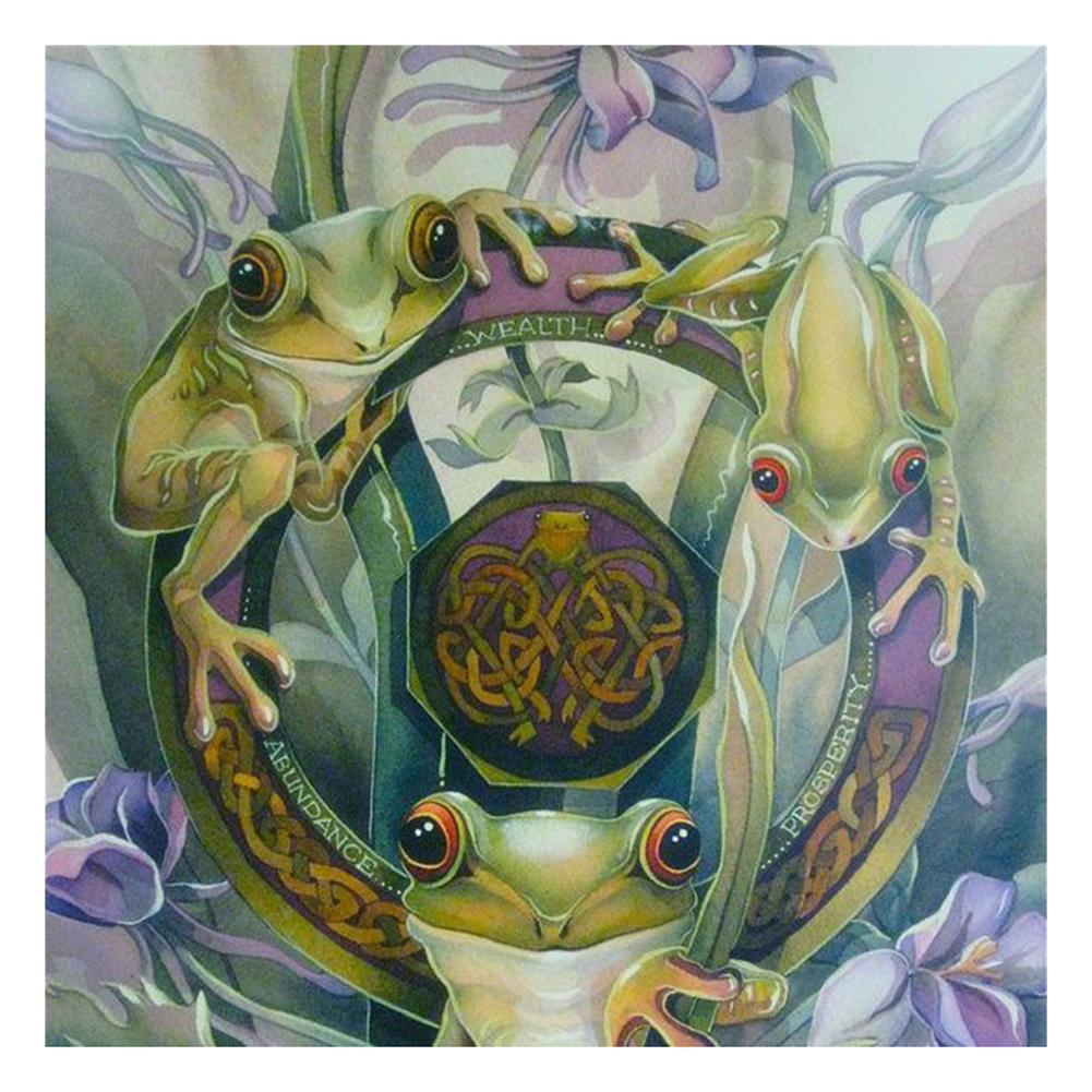 Grenouille - diamant rond complet - 30x30cm