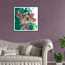 Charger l&#39;image dans la galerie, Oiseau - diamant rond complet - 30x30cm
