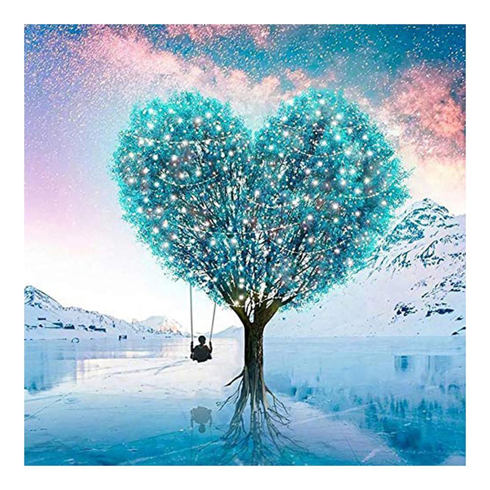 Arbre d’amour - diamant rond complet - 30x30cm