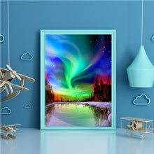 Charger l&#39;image dans la galerie, Aurora paysage - diamant rond complet - 40x30cm
