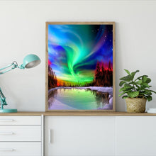 Charger l&#39;image dans la galerie, Aurora paysage - diamant rond complet - 40x30cm
