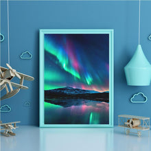 Charger l&#39;image dans la galerie, Aurora paysage - diamant rond complet - 40x30cm
