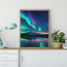 Charger l&#39;image dans la galerie, Aurora paysage - diamant rond complet - 40x30cm
