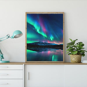 Aurora paysage - diamant rond complet - 40x30cm
