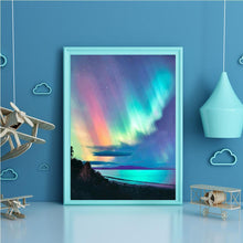 Charger l&#39;image dans la galerie, Aurora paysage - diamant rond complet - 40x30cm
