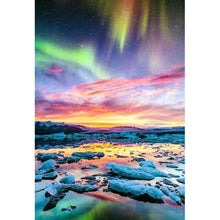 Charger l&#39;image dans la galerie, Aurora paysage - diamant rond complet - 40x30cm
