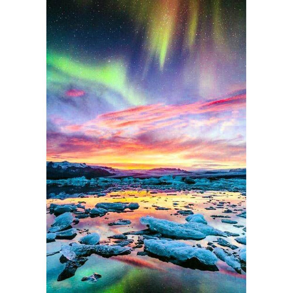 Aurora paysage - diamant rond complet - 40x30cm