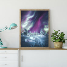 Charger l&#39;image dans la galerie, Aurora paysage - diamant rond complet - 40x30cm
