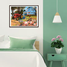 Charger l&#39;image dans la galerie, Paysage rural - diamant rond complet - 40x30cm
