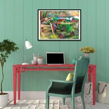 Charger l&#39;image dans la galerie, Paysage rural - diamant rond complet - 40x30cm
