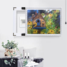 Charger l&#39;image dans la galerie, Oiseau de fleur - diamant rond complet - 40x30cm
