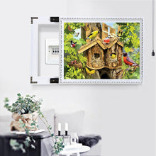 Charger l&#39;image dans la galerie, Oiseau de fleur - diamant rond complet - 40x30cm
