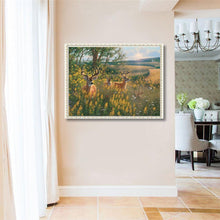 Charger l&#39;image dans la galerie, Nature de cerf - diamant rond complet - 40x30cm
